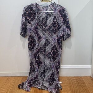Tie front kimono